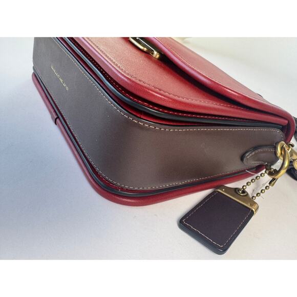 Coach Rogue Top Handle Bag in Brick Red With Card case and charm - Picture 11 of 15